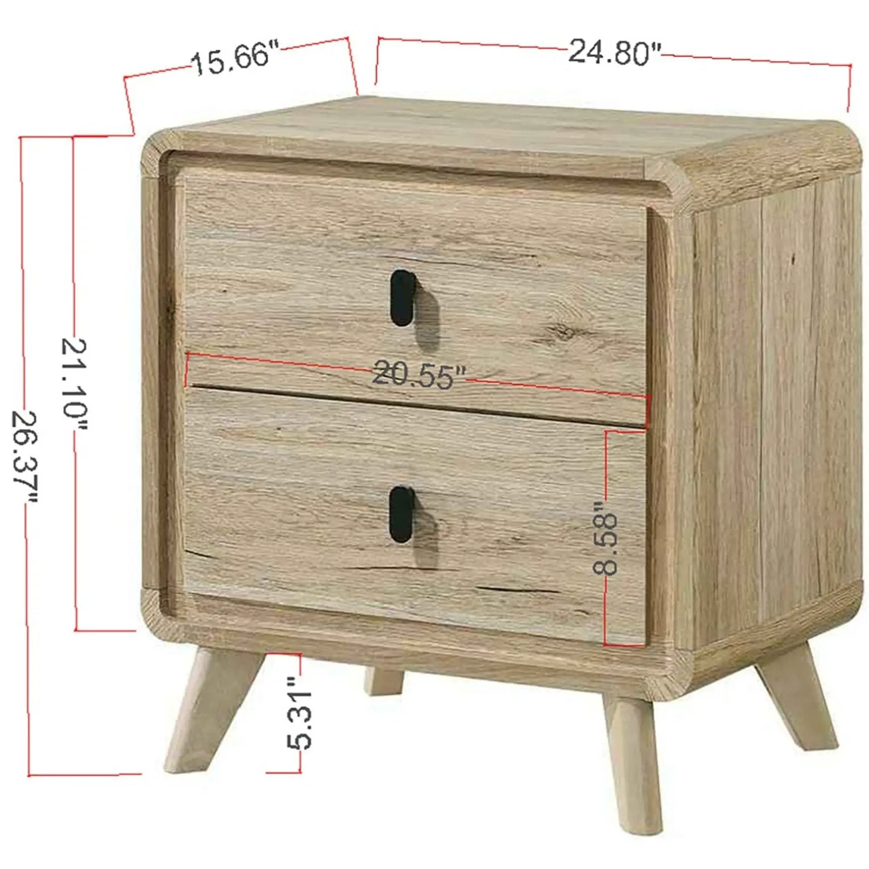 Nightstand & 2 Drawers - Beige by Unique Piece Furniture