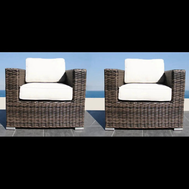 Outdoor Chairs Set With Cushions - Brown Mix by HouseOfZazla