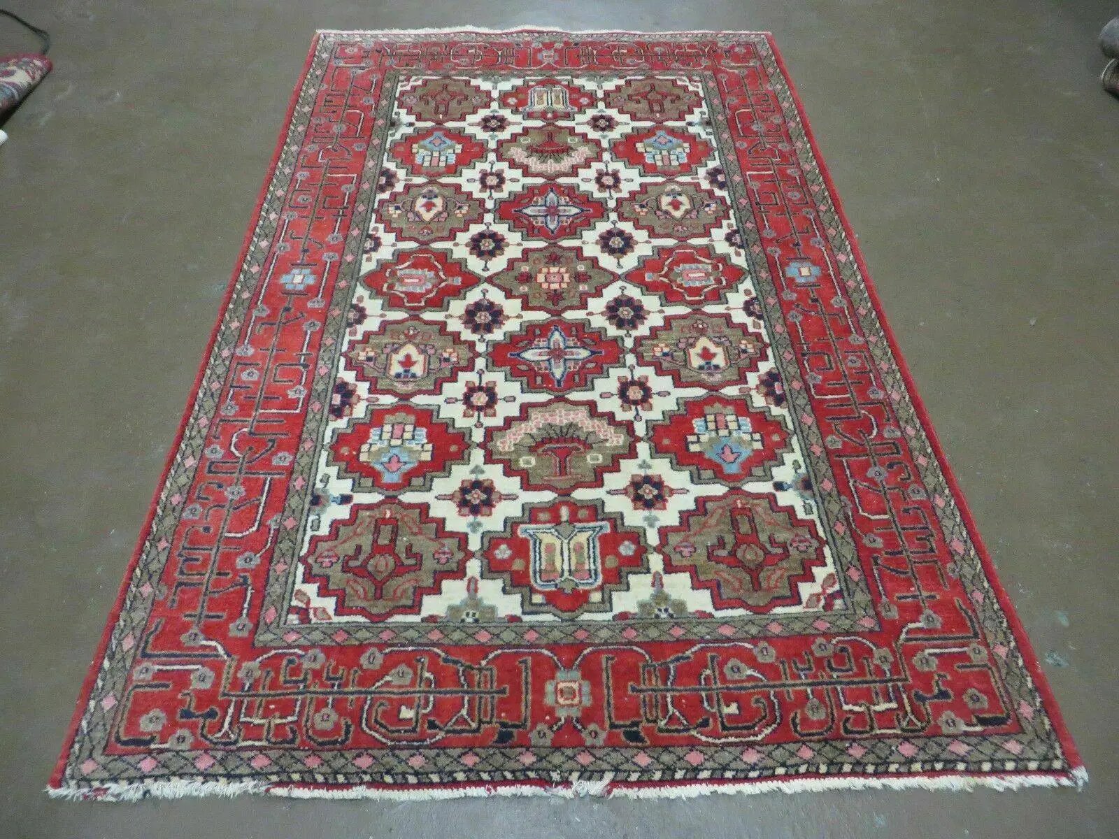4' X 6' Antique Handmade Turkish Anatolian Wool Rug Vegetable Dyes by Jewel Rugs