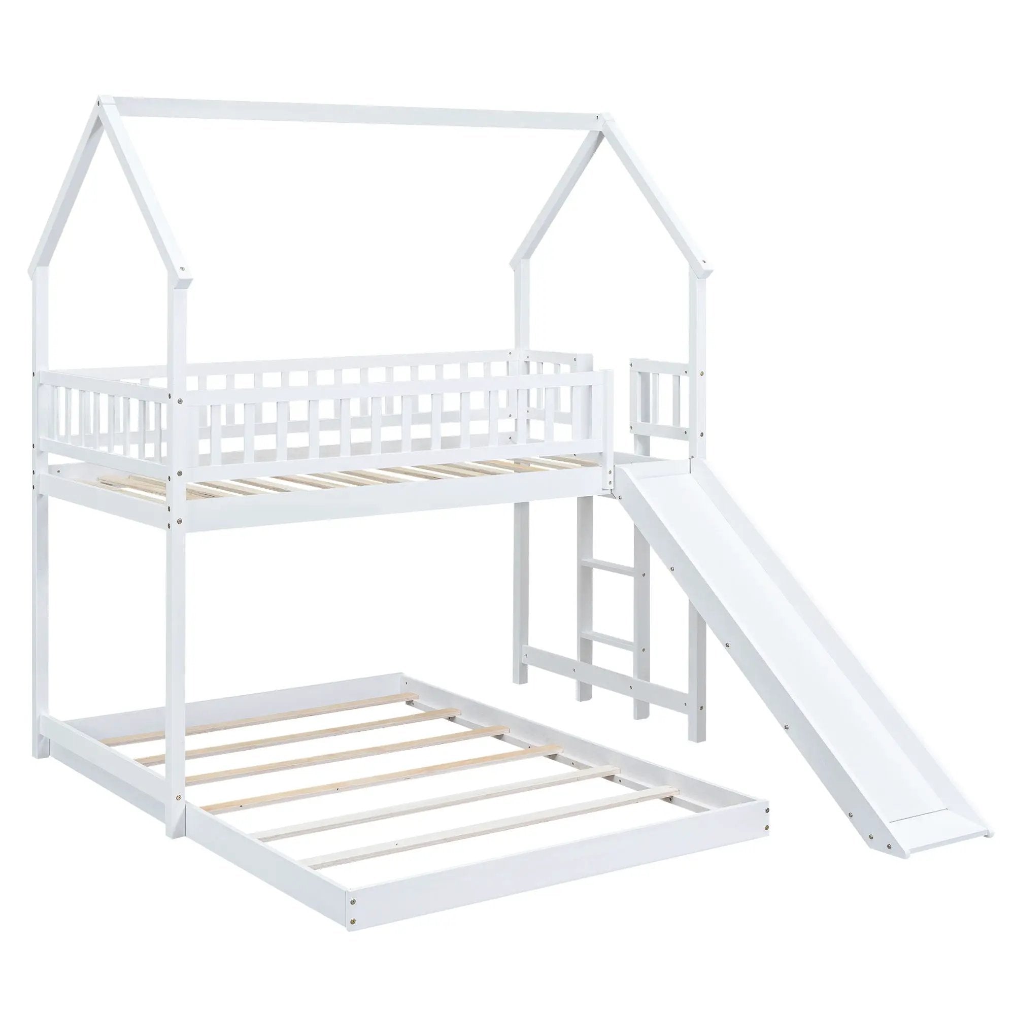 House Bunk Bed With Slide And Built In Ladder by Unique Piece Furniture