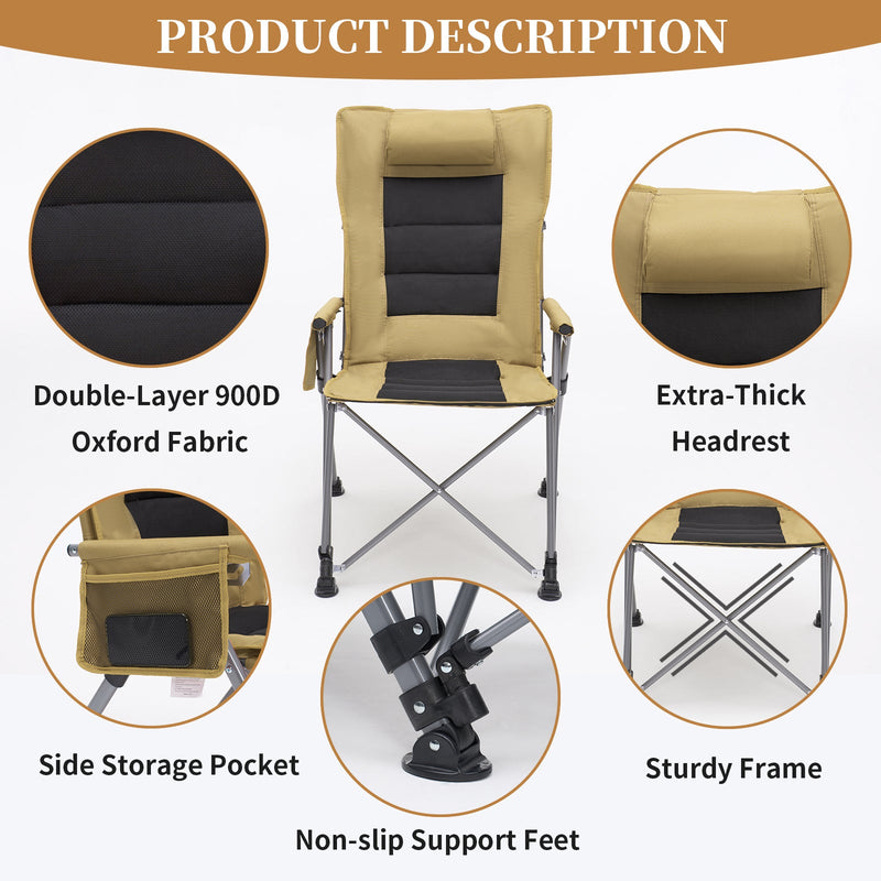 5-Position Adjustable Reclining Camping Chair by HouseOfZazla