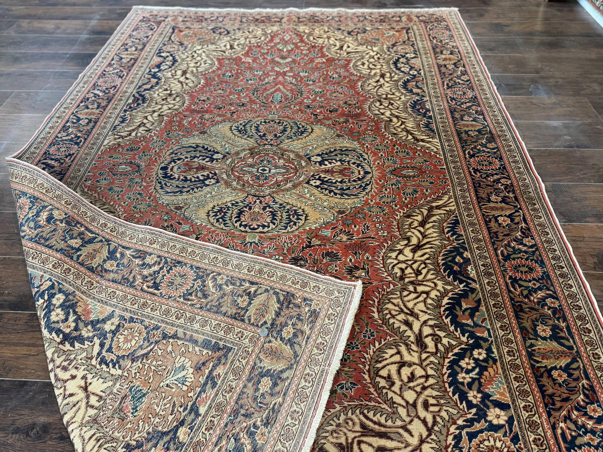 Turkish Kayseri Rug 6x10, Antique Turkish Carpet, Floral Medallion, Oriental Carpet, Red by Jewel Rugs