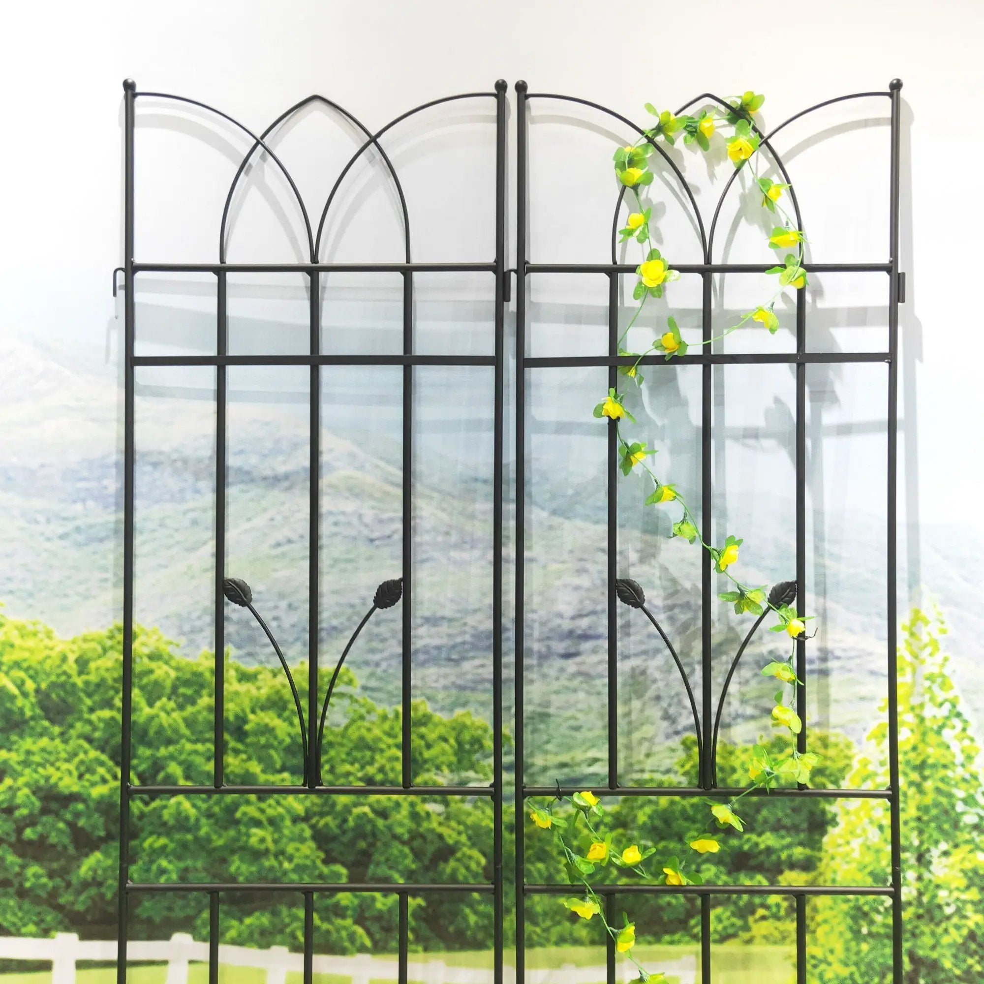 Metal Garden Trellis Rustproof For Climbing Plants Outdoor Flower Support by HouseOfZazla