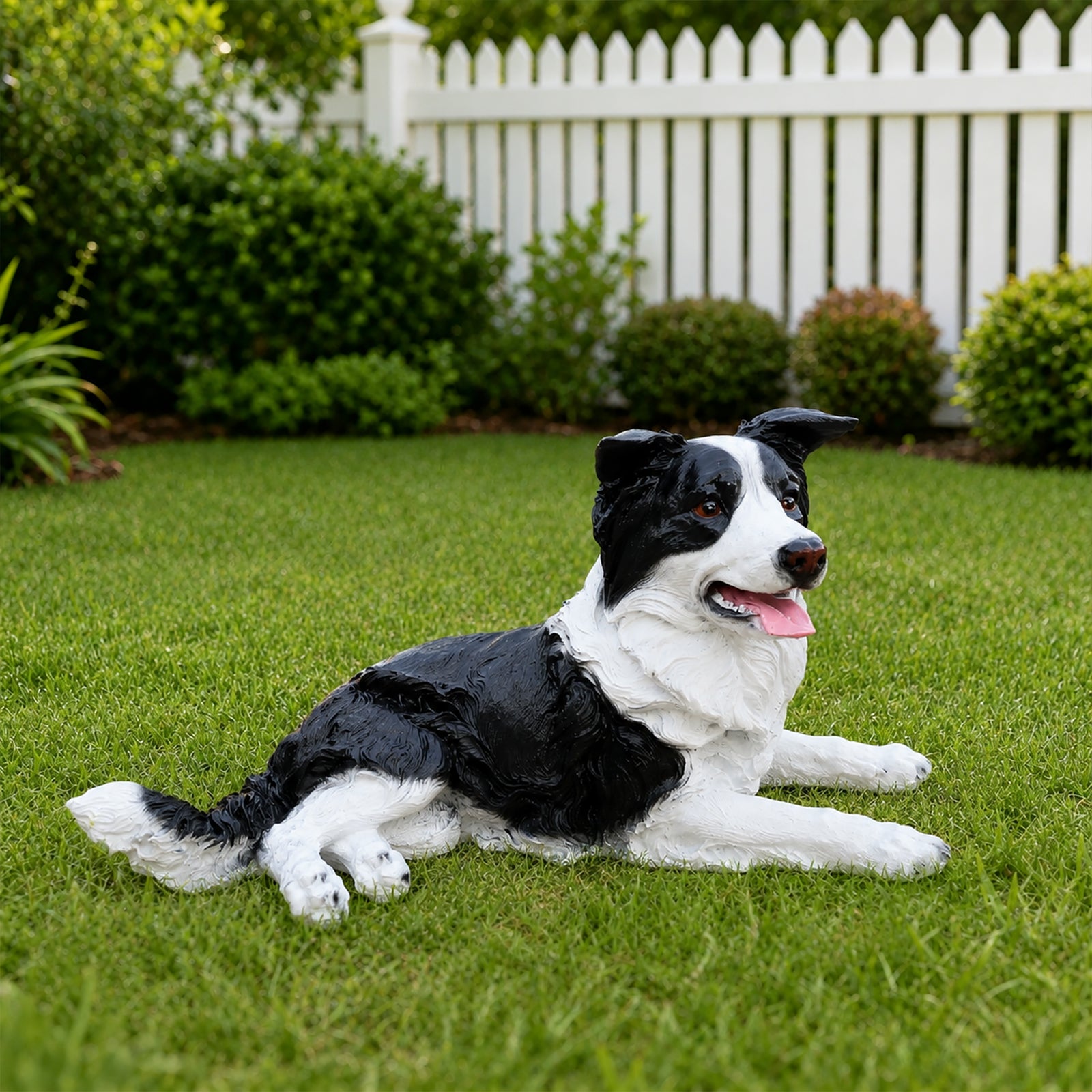 Outdoor Garden Border Collie Dog Statue Greeter by HouseOfZazla