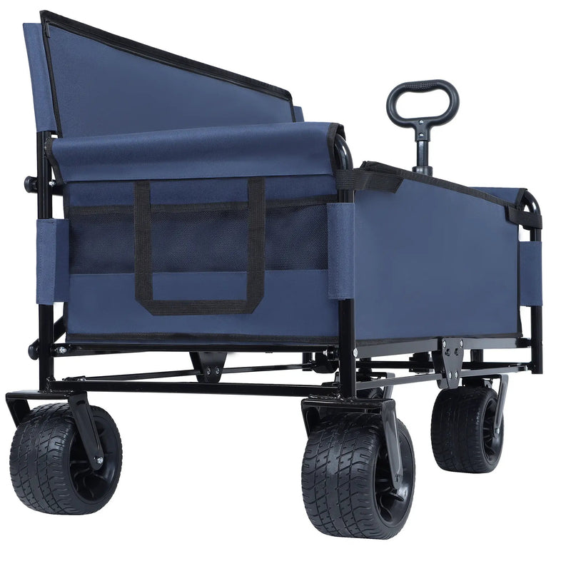 3-in-1 Convertible Folding Wagon Cart with Bench Seat & Storage by HouseOfZazla