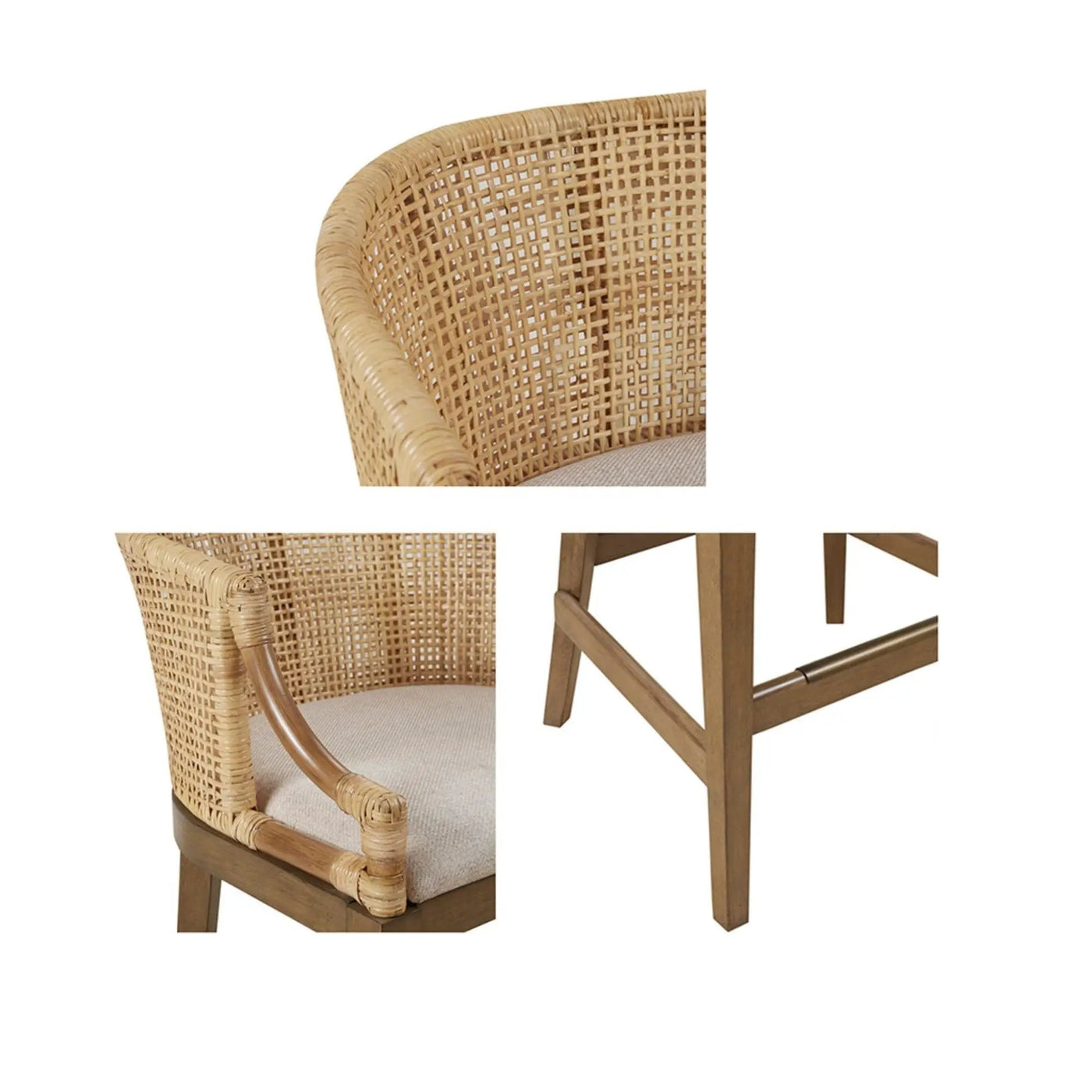 Casual Handcrafted Rattan Counter Stool by HouseOfZazla