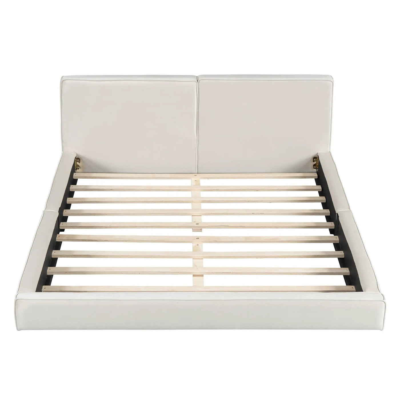 Upholstered Platform Bed, Grounded Bed With Solid Frame by Unique Piece Furniture