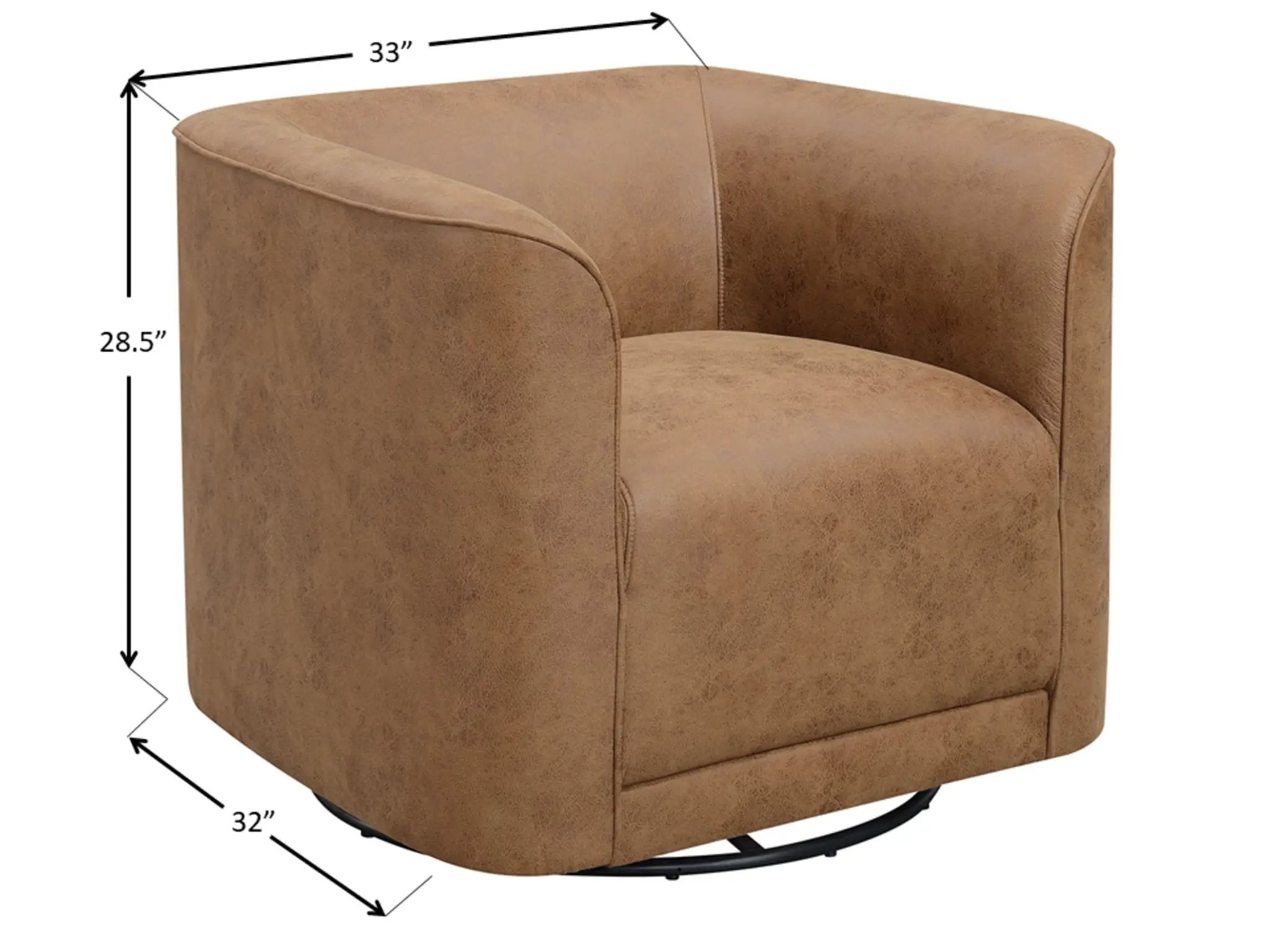 Brown Swivel Accent Chair by HouseOfZazla