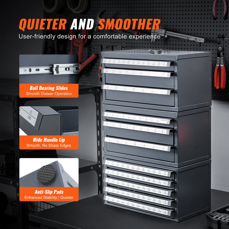 End Mill Dispenser Cabinet, Three-Drawer Organizer for End Mill Storage by HouseOfZazla