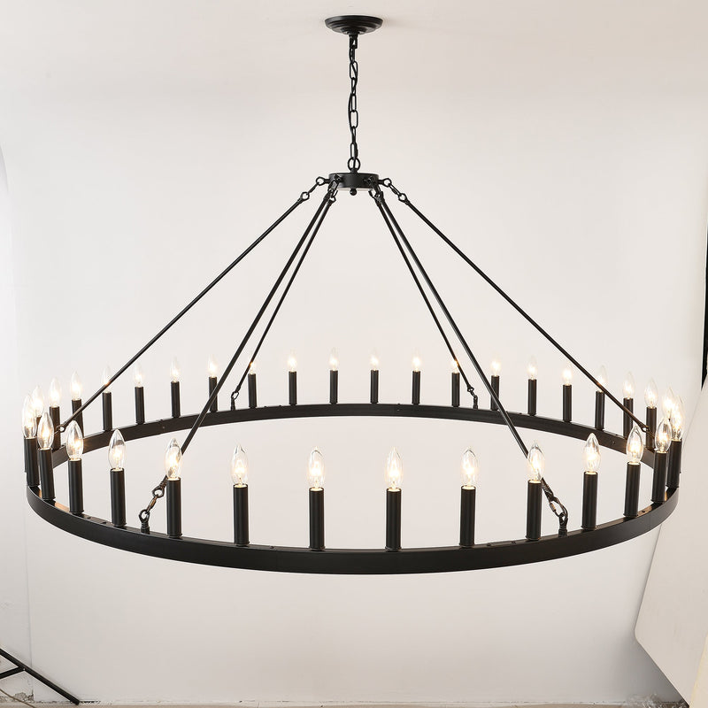 59.1 Inch 36-Light Wagon Wheel Chandelier by HouseOfZazla