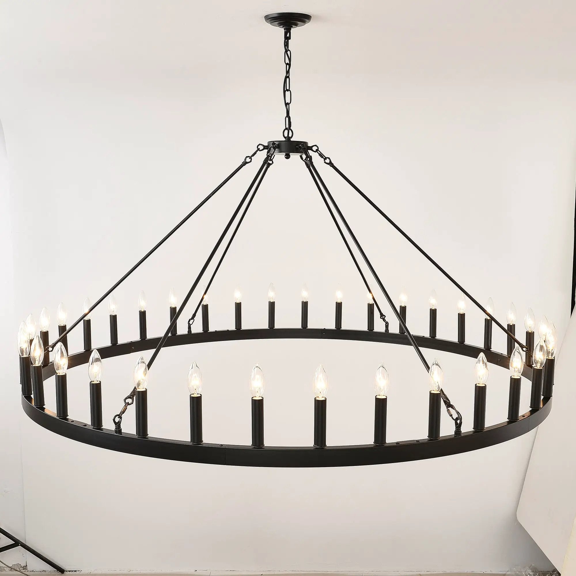 59.1 Inch 36-Light Wagon Wheel Chandelier by HouseOfZazla