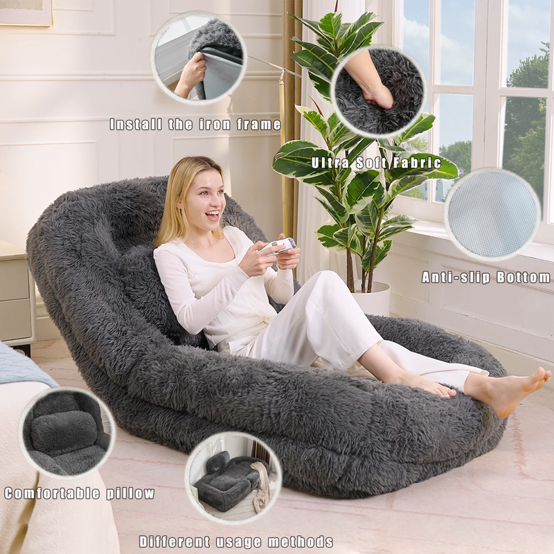 Human Dog Bed & Lazy Sofa - 5-Position Adjustable Floor Chair by HouseOfZazla