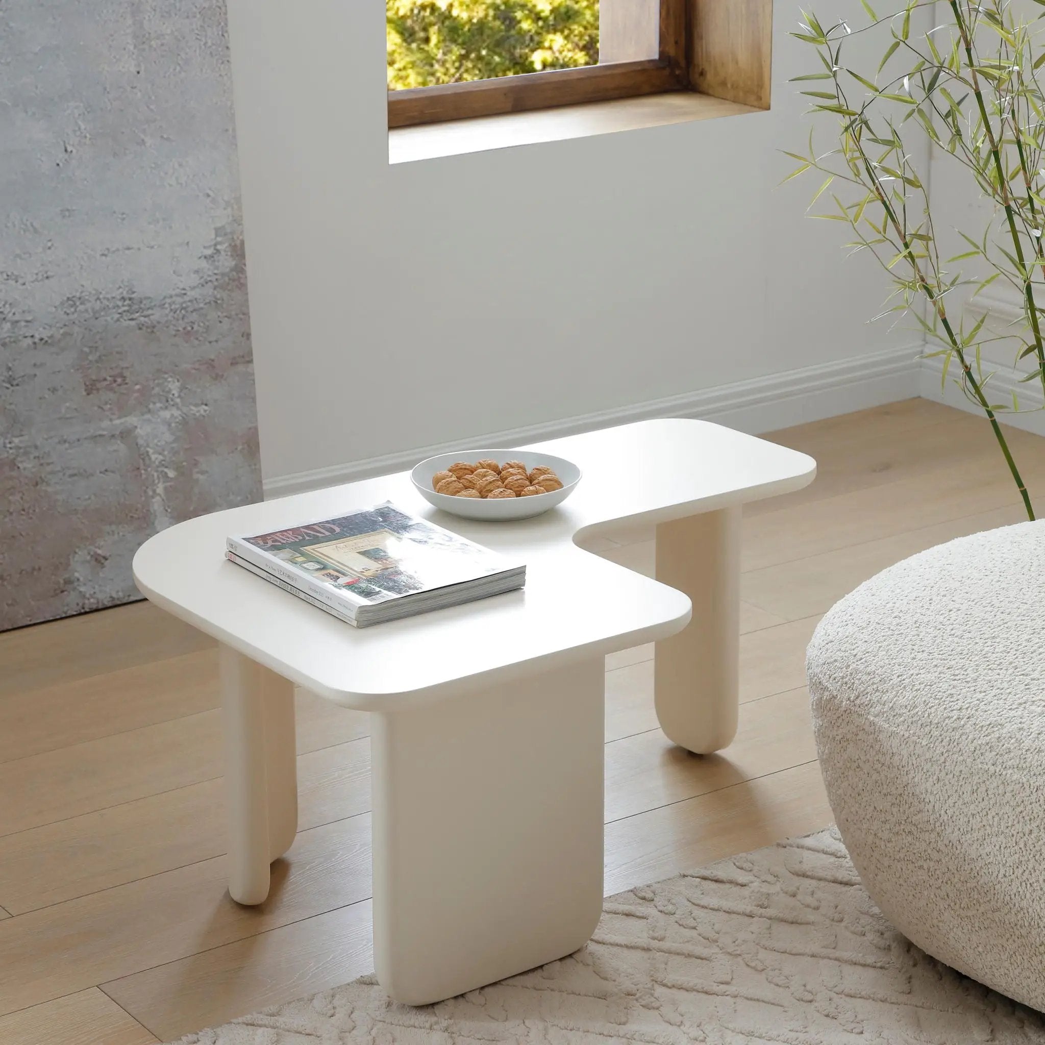 L-Shape Coffee Table For Living Room by Unique Piece Furniture