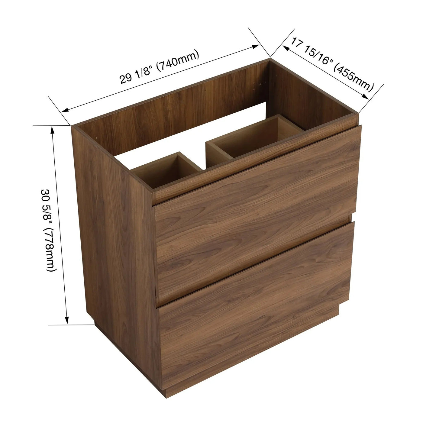 Modern Freestanding Bathroom Vanity Cabinet With Double Drawer by HouseOfZazla