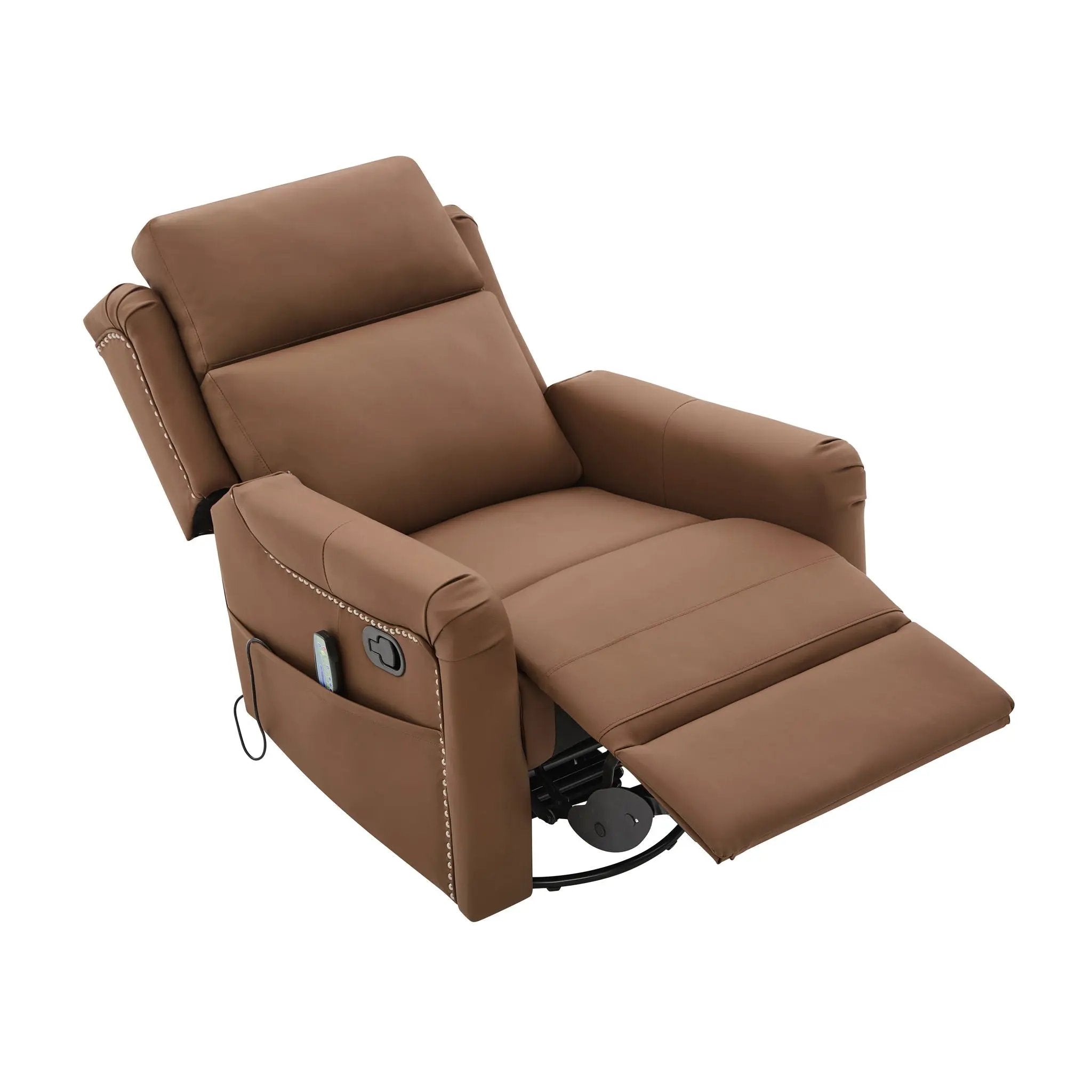 Manual Recliner Swivel Rocking Chair With 8-Point Massage and Heating by HouseOfZazla