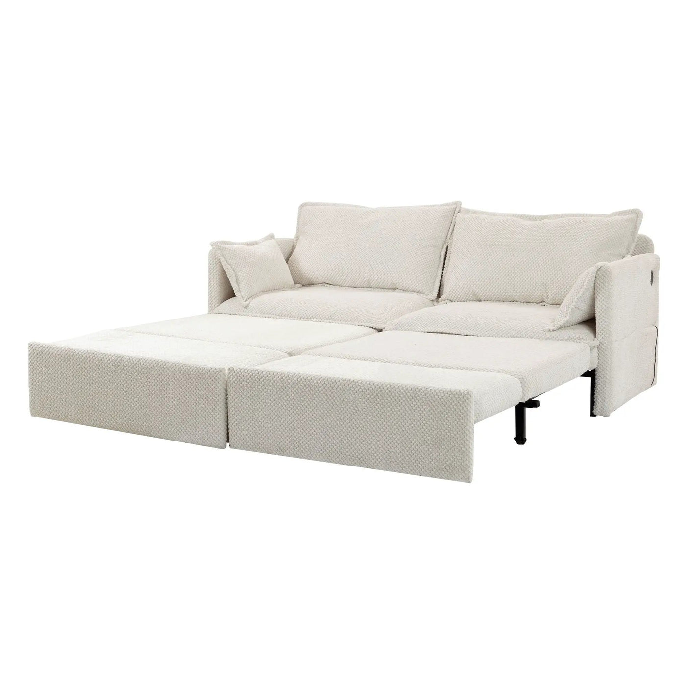 Pull Out Sofa Bed, Convertible Sleeper Sofa Couch, Side Storage, And USB / C - Type Charging Ports Chair by Unique Piece Furniture