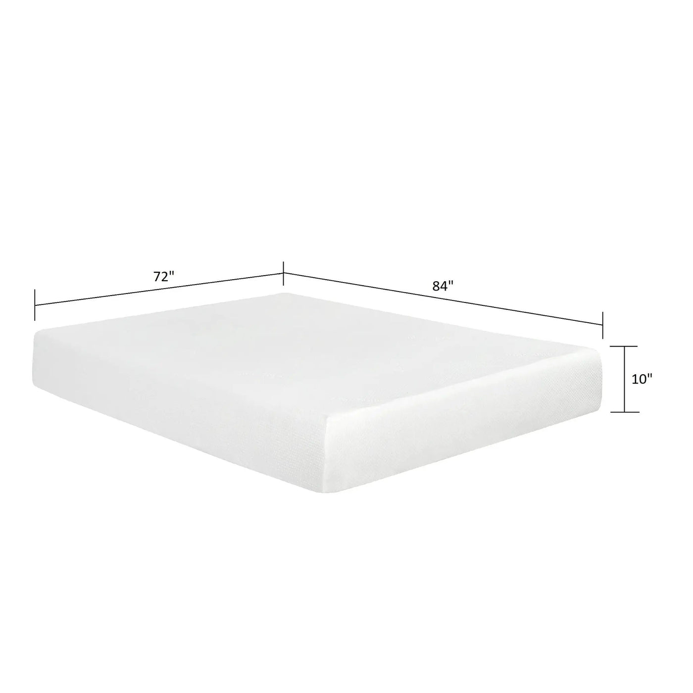 10" Plush Gel Memory Foam Mattress Bed With Cooling Technology, Aloe Vera Cover by HouseOfZazla