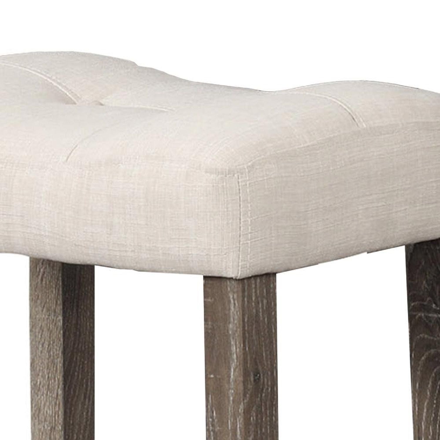 Transitional Counter Dining Set With 4 Tufted Stools by HouseOfZazla