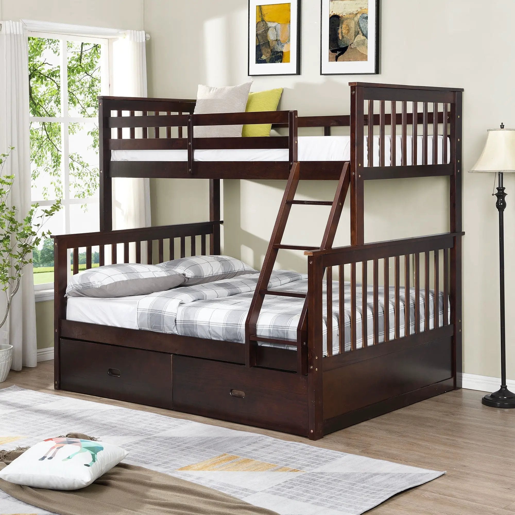 Bunk Bed With Ladder, And Safety Guard Rails by HouseOfZazla