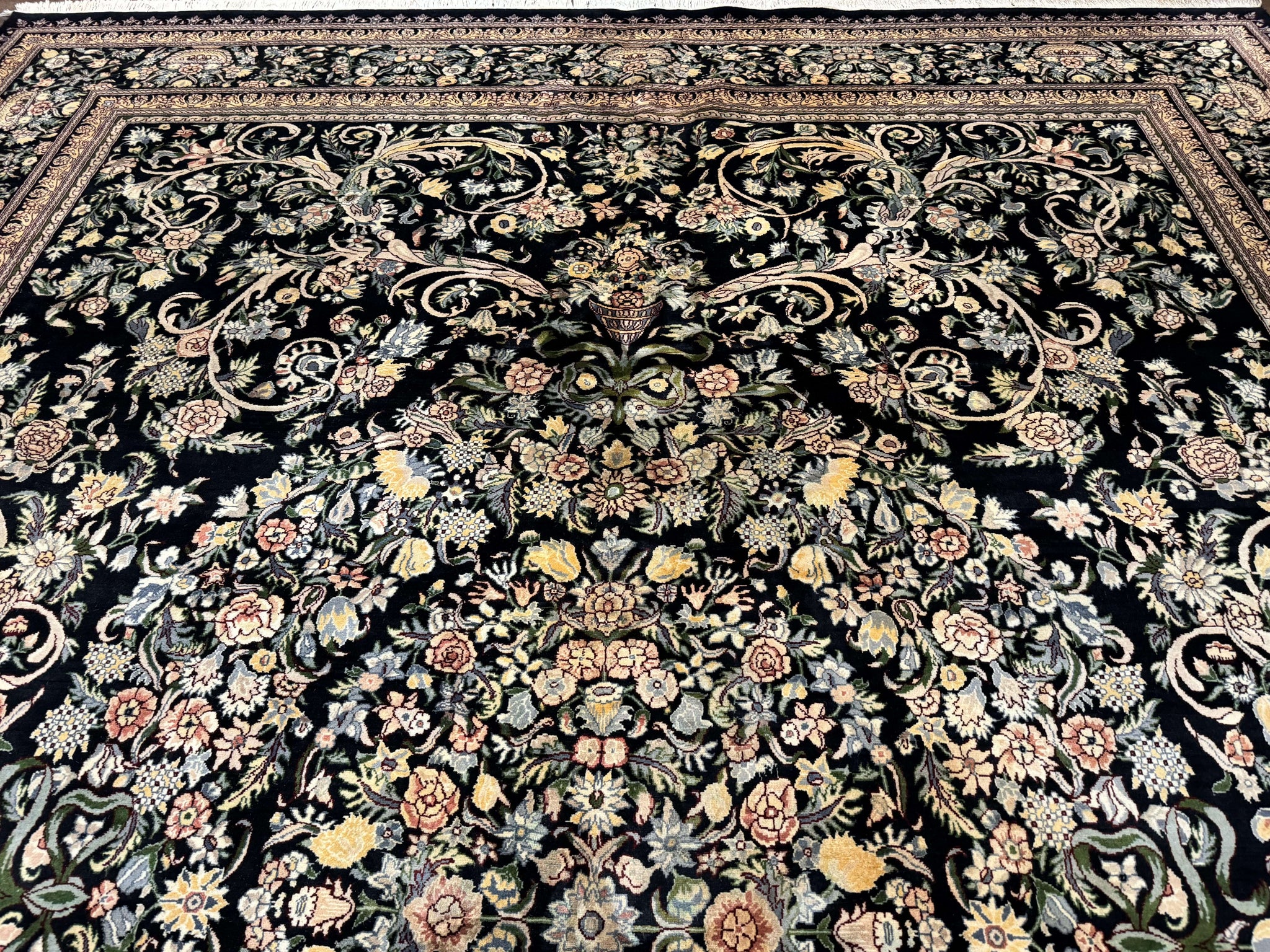 Pak Persian Rug 10x14, Elegant Floral Carpet, Fine 225 KPSI by Jewel Rugs