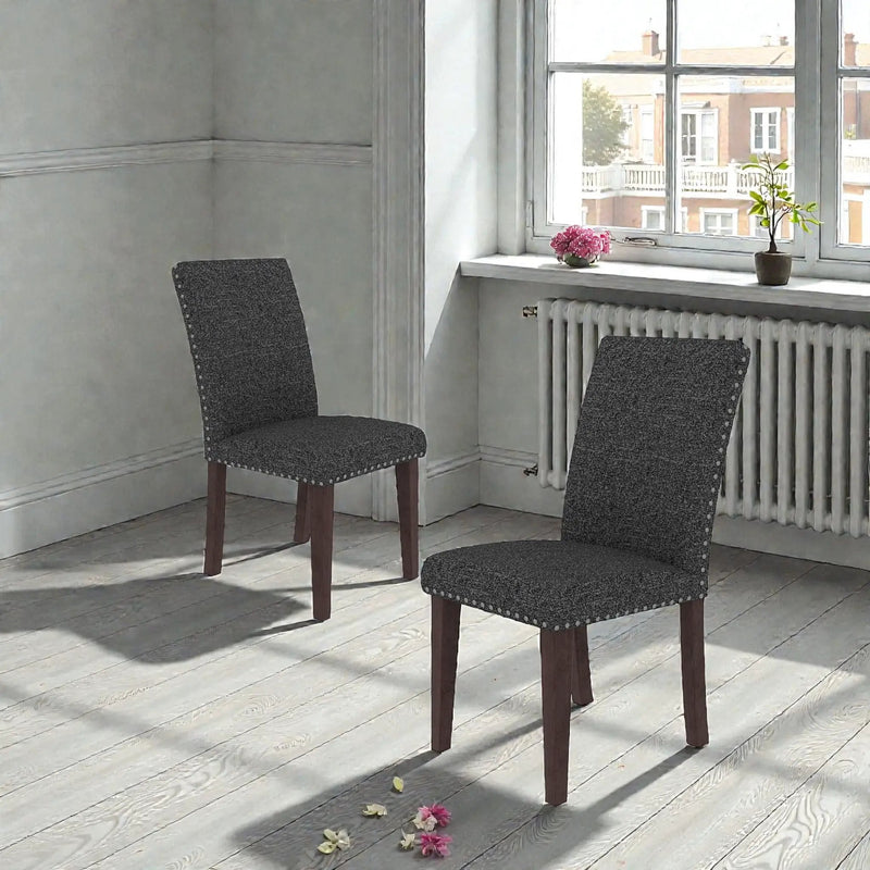 Upholstered Dining Chair With High Back Design (Set of 2) by Unique Piece Furniture