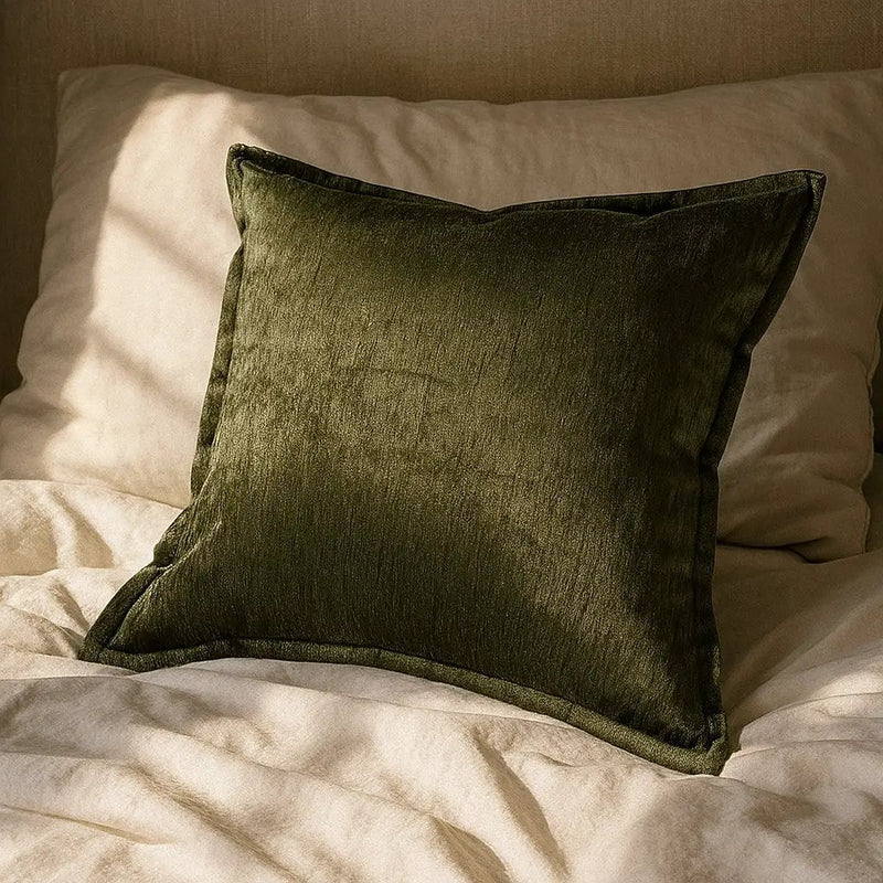 Homey Cozy Velvet Throw Pillow – Deep Forest by HouseOfZazla