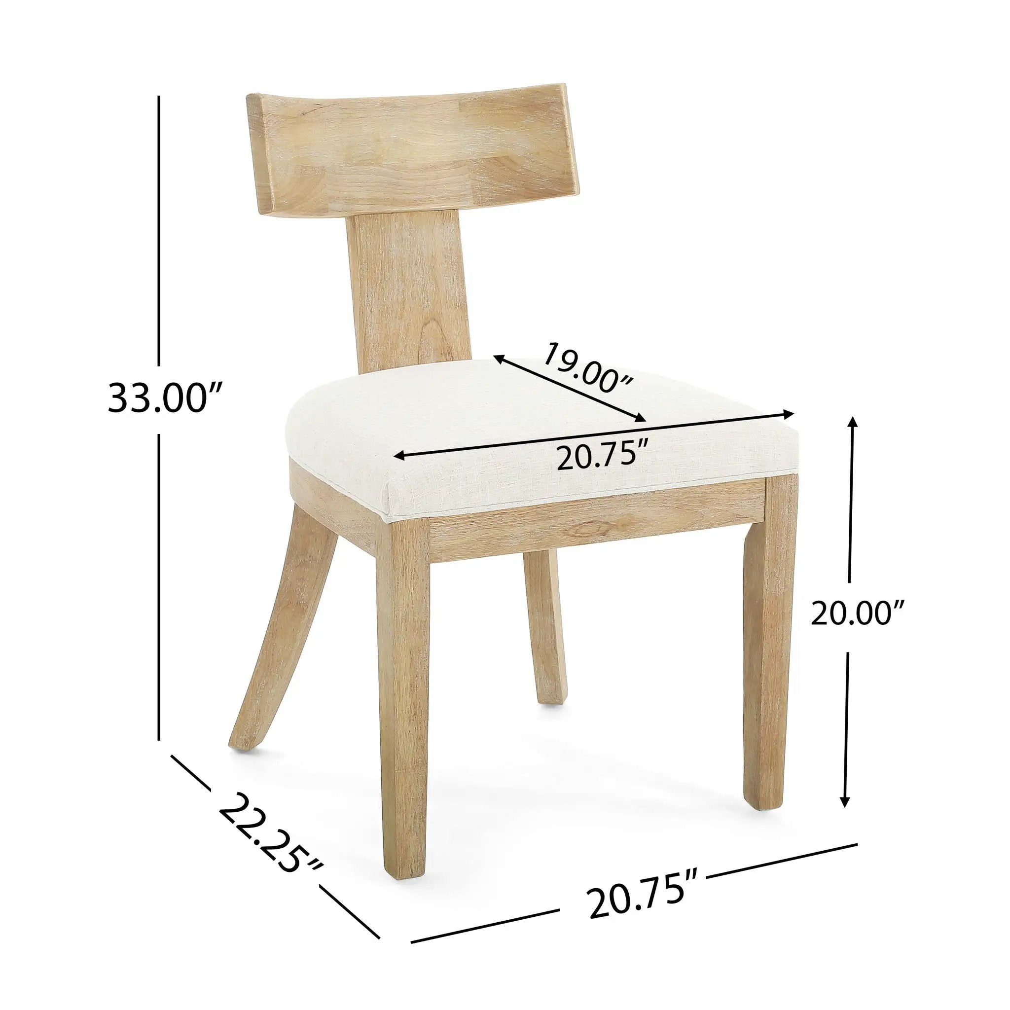 Contemporary Fabric Upholstered Side Dining Chairs Set With Curved Back by HouseOfZazla