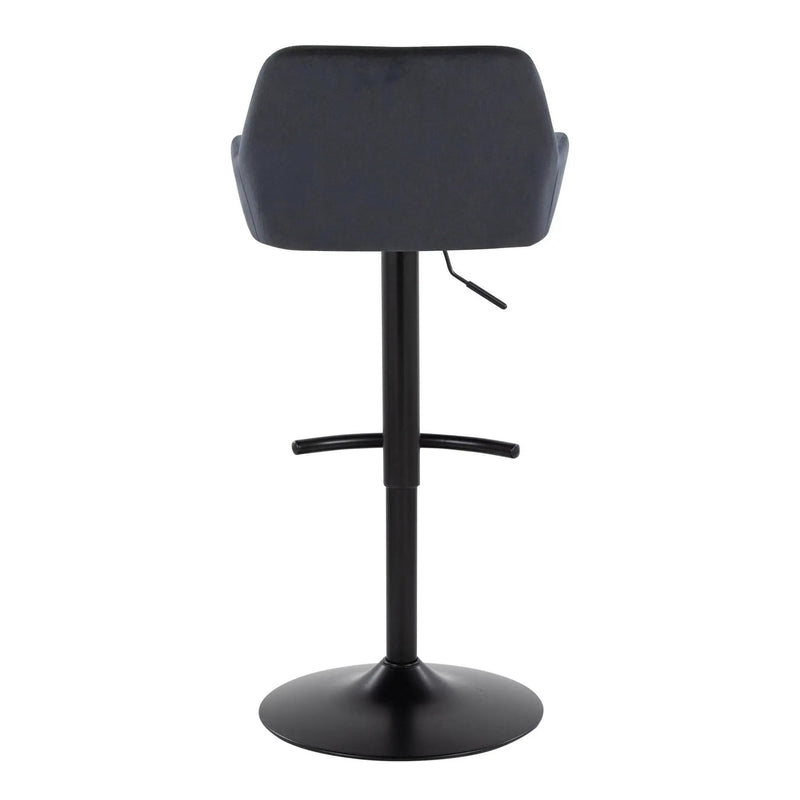 Daniella - Contemporary Adjustable Barstool With Swivel With Rounded T Footrest (Set of 2) by Unique Piece Furniture