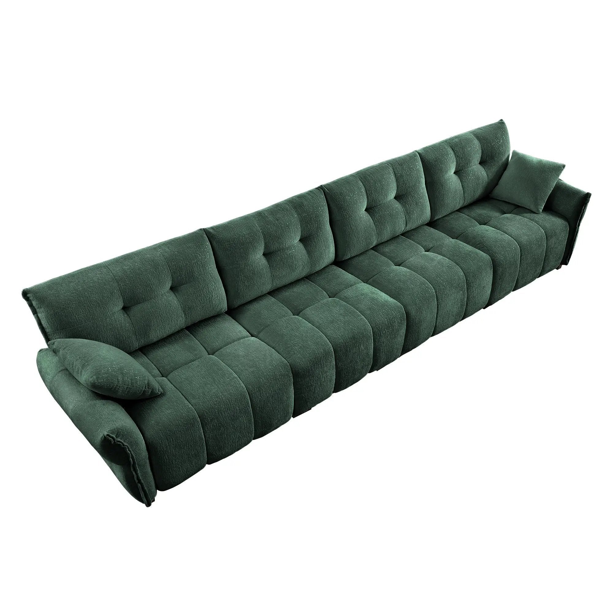 Modern 4-Seater Sofa, Solid Wood Frame In Premium Chenille by HouseOfZazla