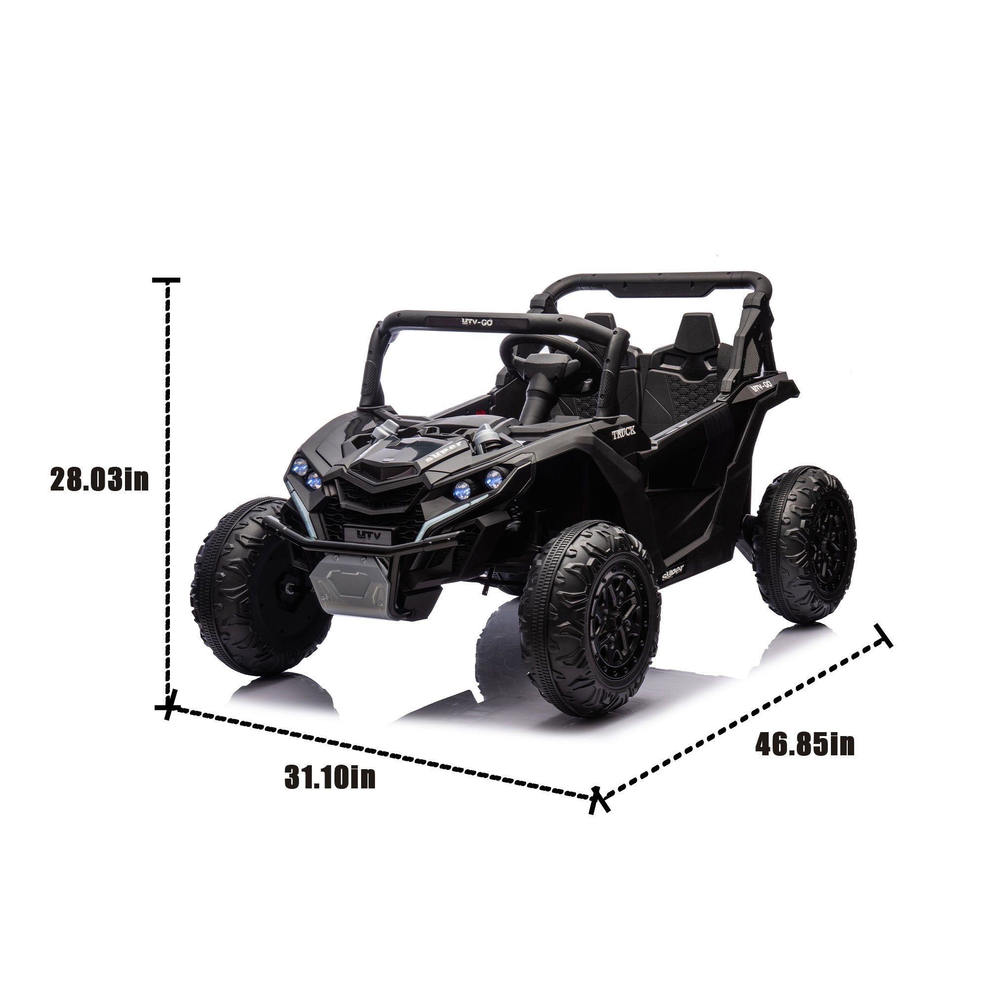 24V Two-Seater Kids Ride-On UTV with Parental Remote Control by HouseOfZazla