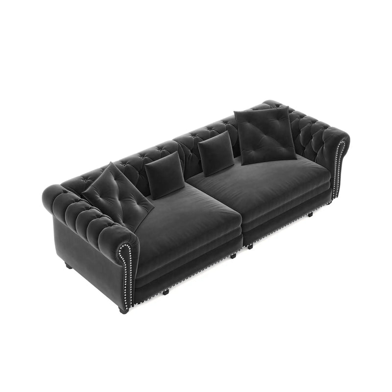 3 In 1 Convertible Sleeper Sofa Bed With Movable Ottoman by HouseOfZazla