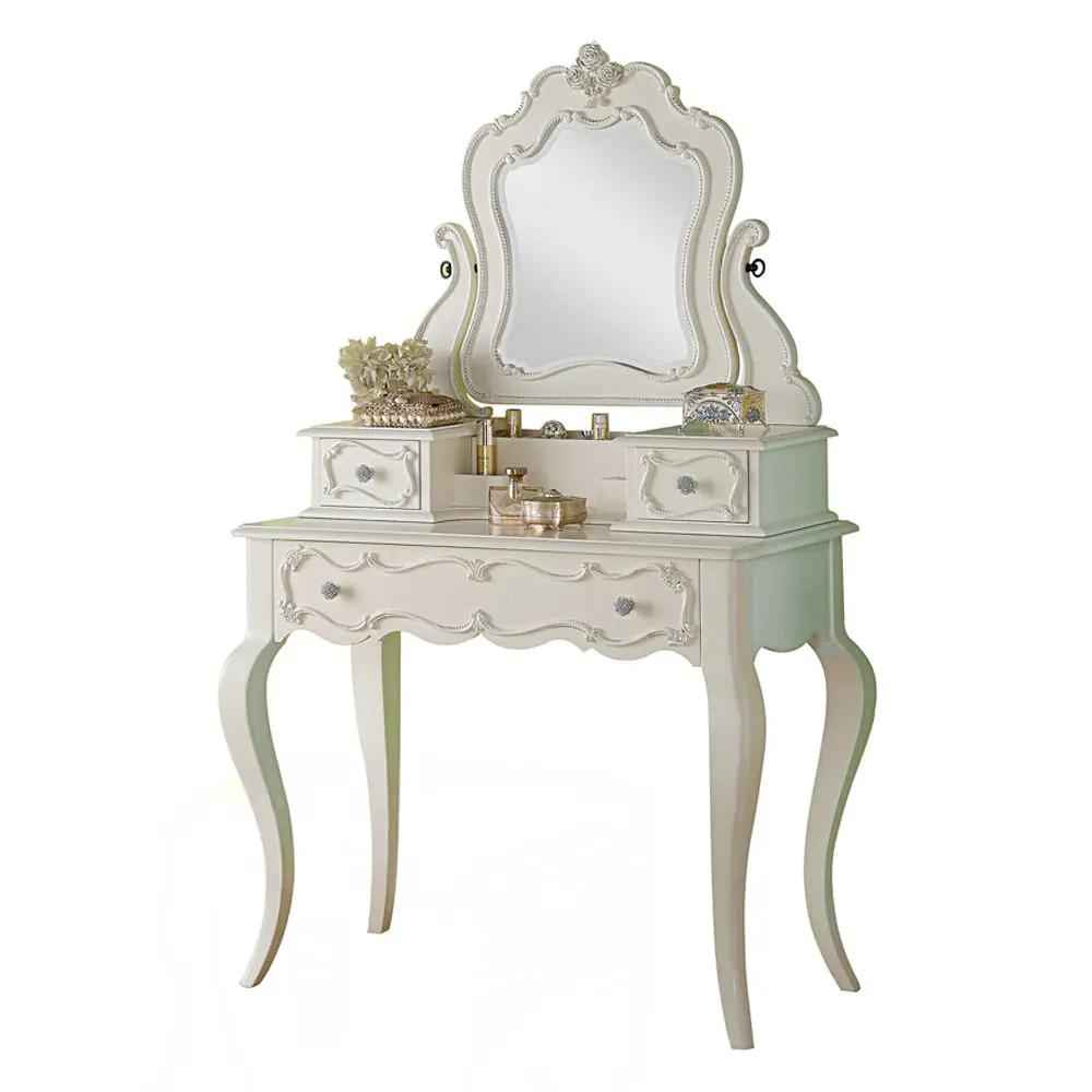 Edalene - Vanity Desk With Mirror - Pearl White by Unique Piece Furniture