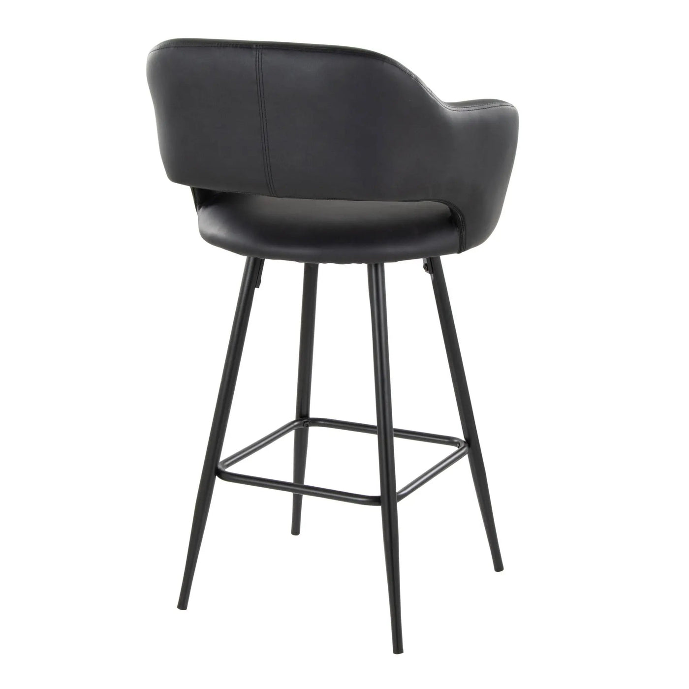 Margarite - Contemporary Fixed Height Counter Stool With Square Footrest (Set of 2) by HouseOfZazla
