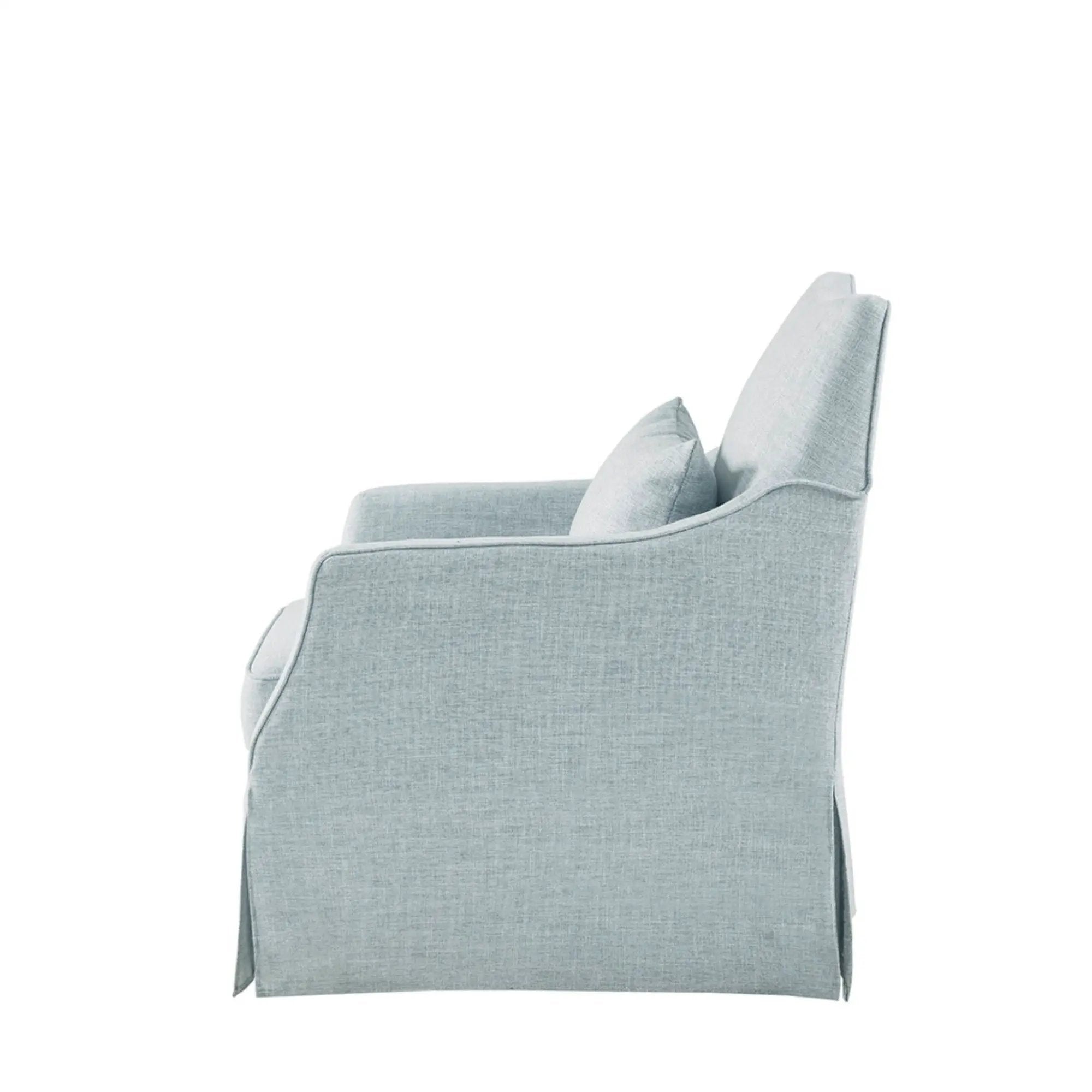 Traditional Design London Skirted Swivel Chair by Unique Piece Furniture