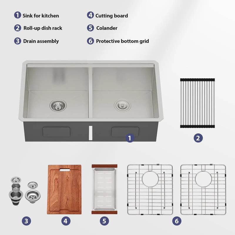 Double Bowl Undermount Kitchen Sink by HouseOfZazla