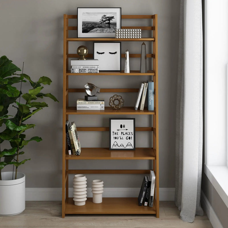Acadian - Handcrafted Ladder Shelf Bookcase by HouseOfZazla