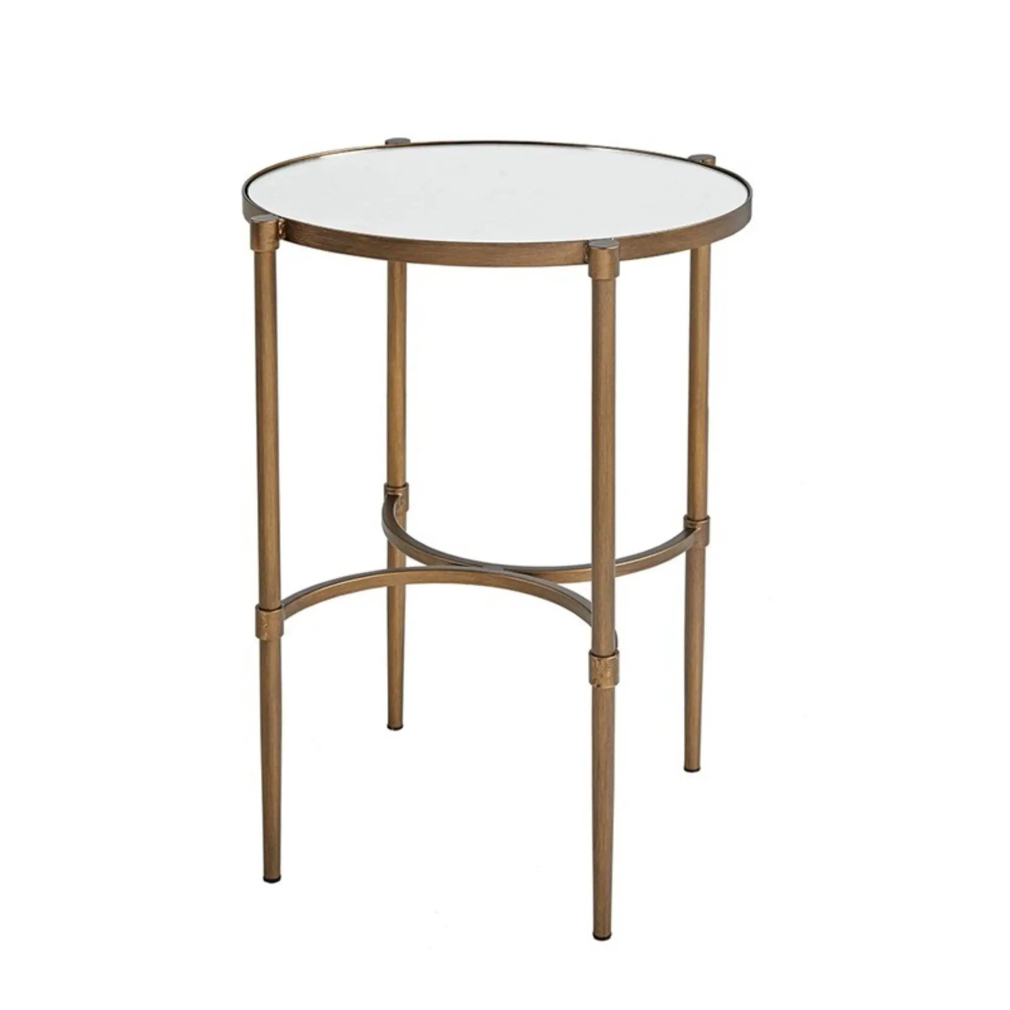 Bedford - Oval Mirror Accent Table - Antique Bronze by Unique Piece Furniture