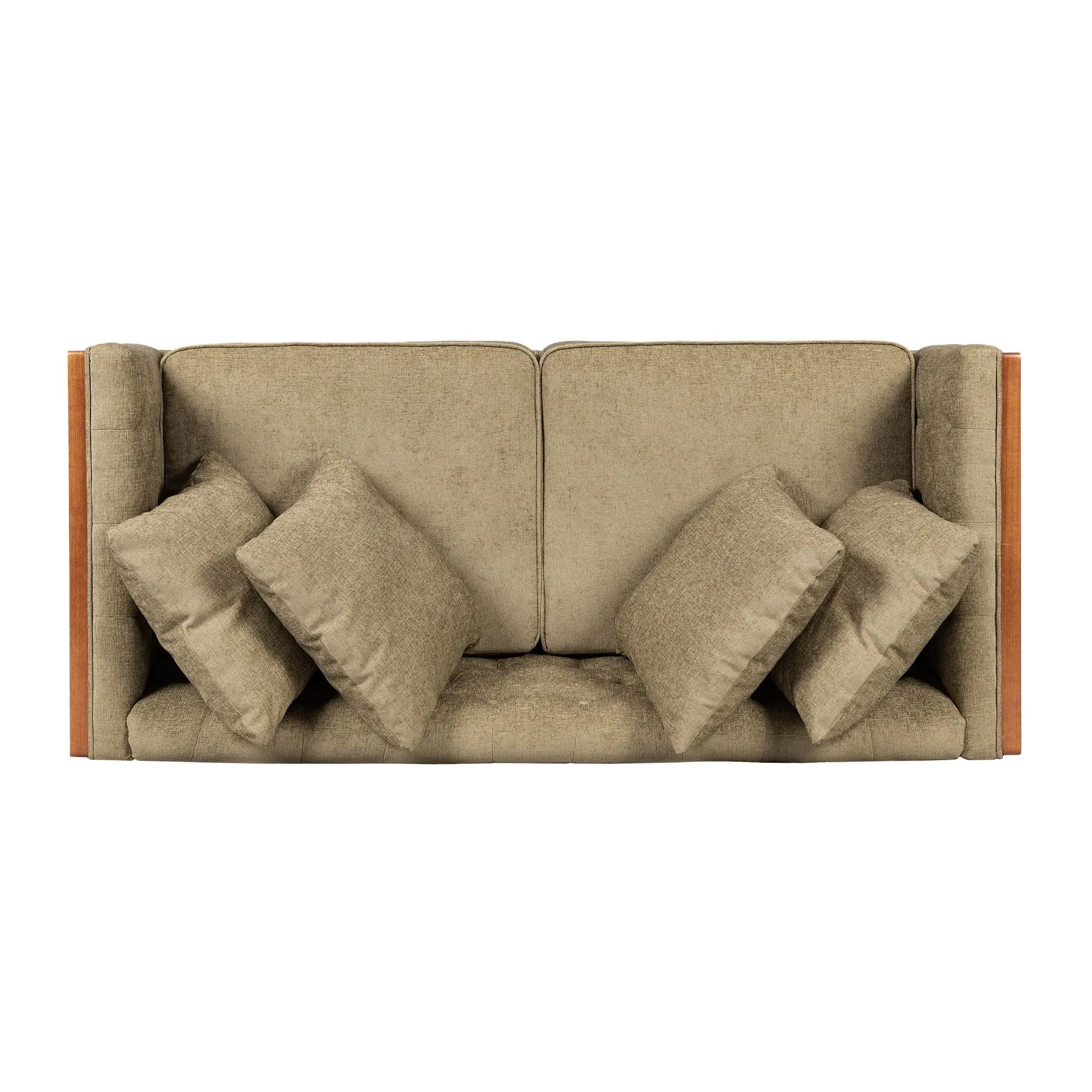 Retro Modern Loveseat With Button Tufted Upholstery by HouseOfZazla