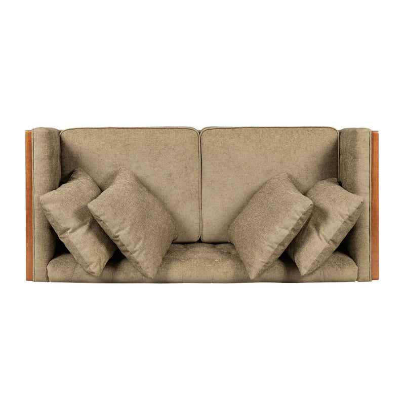 Retro Modern Loveseat With Button Tufted Upholstery by HouseOfZazla