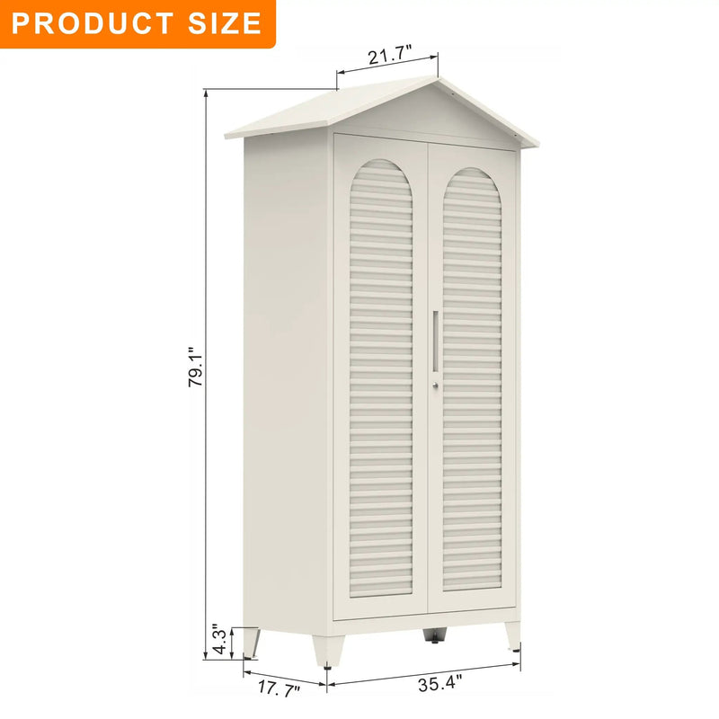 Spire79.1'' Tall Metal Tool Storage Cabinet by HouseOfZazla