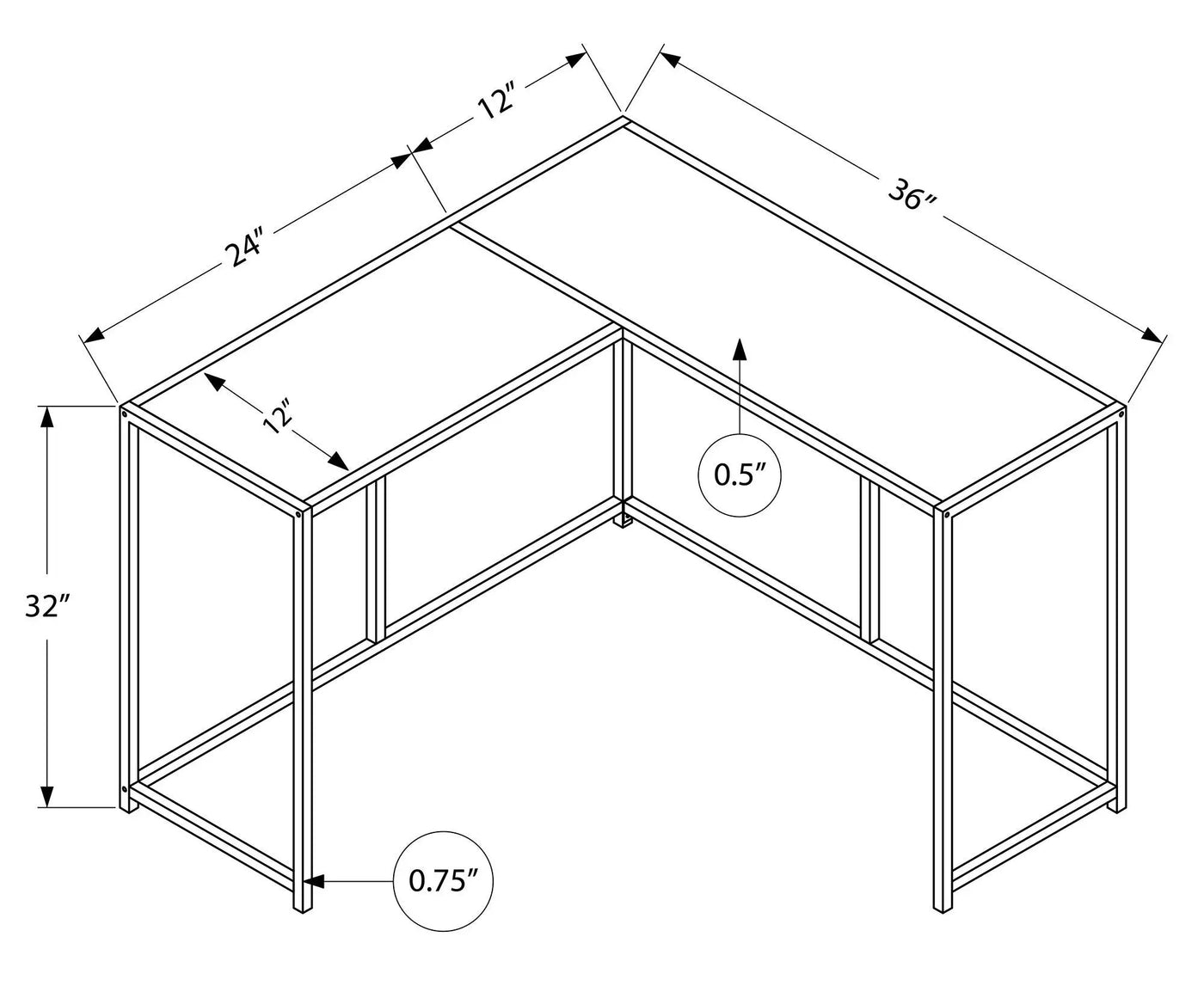 Corner Accent Console Table For Entryway, Unique L-Shaped Design by HouseOfZazla