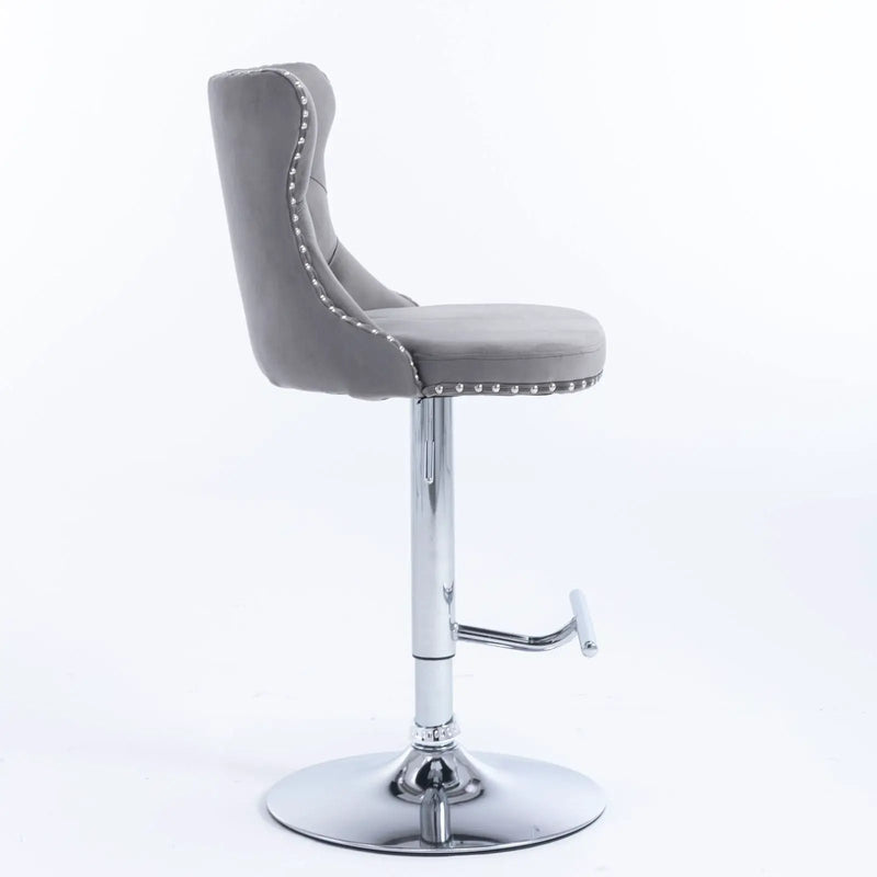 Swivel Adjustable Height Barstools Set of 2 by HouseOfZazla