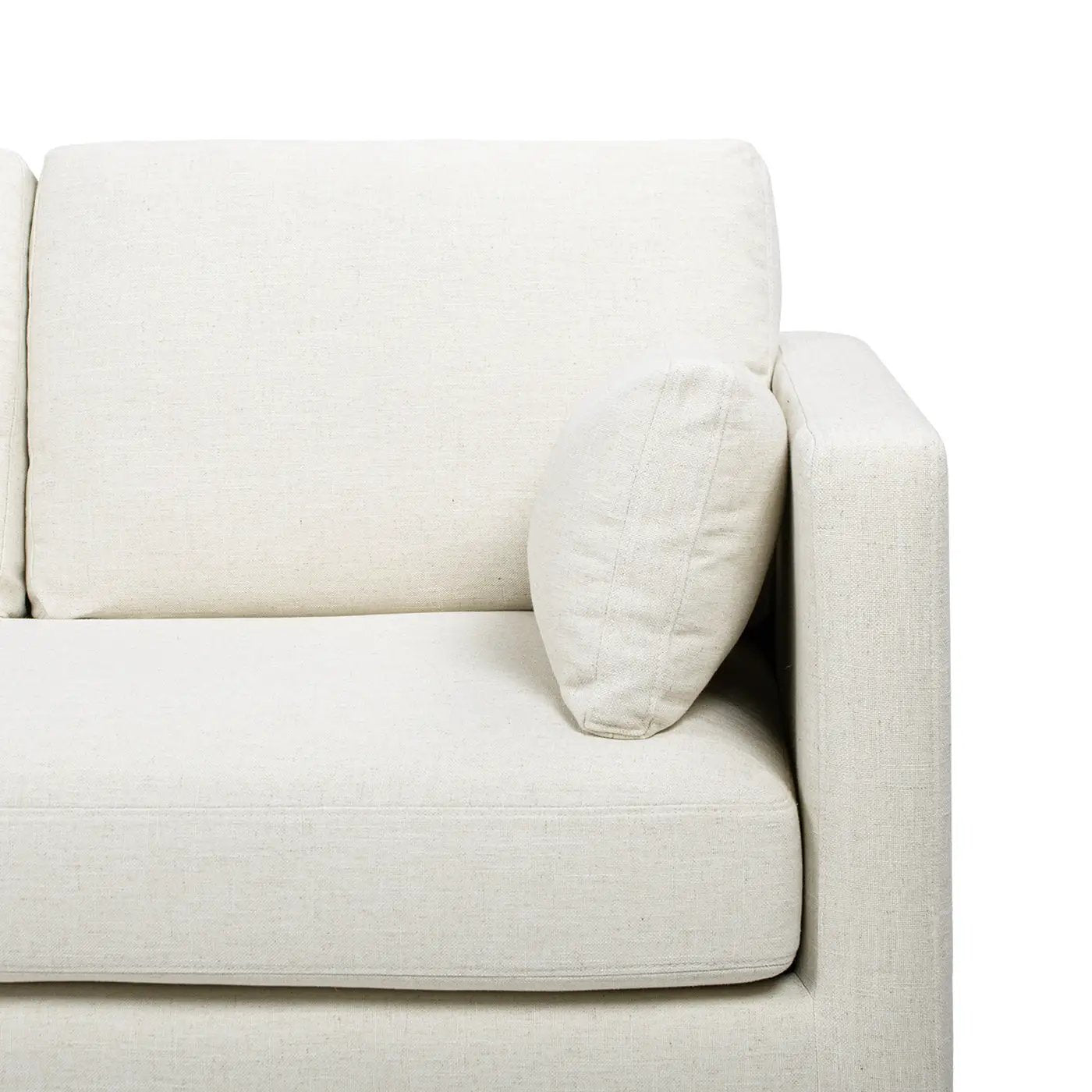Knox 84' Modern Farmhouse Sofa, Flax White Linen by HouseOfZazla