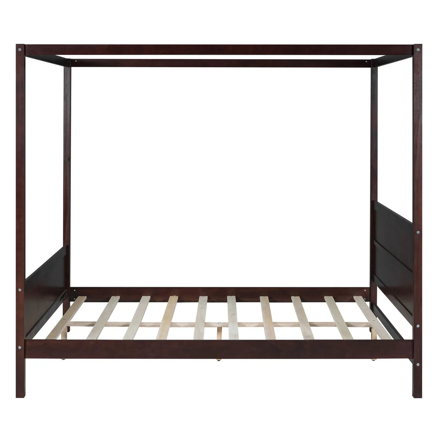 Canopy Platform Bed With Headboard And Footboard, Slat Support Leg by HouseOfZazla