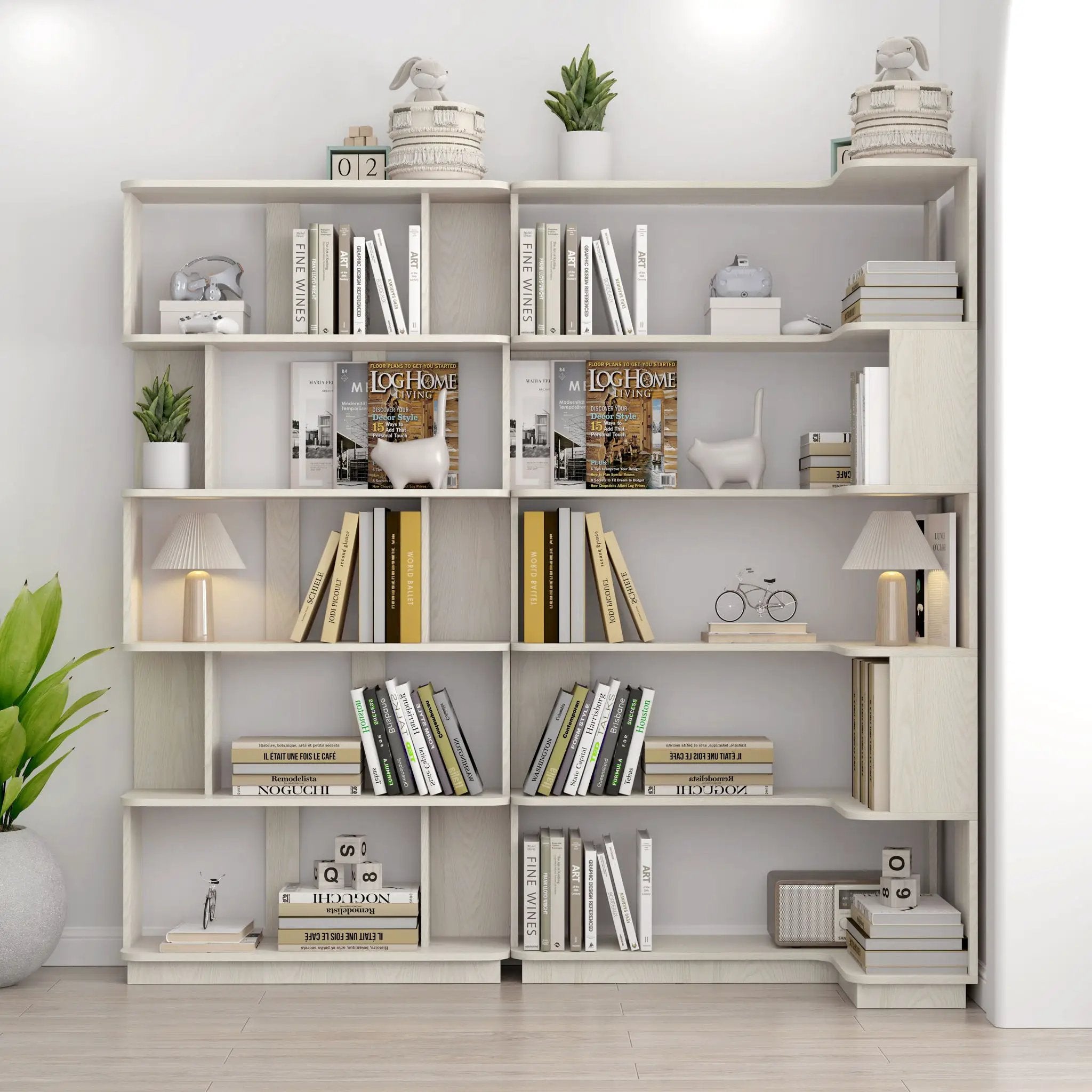 Modern 5 Tier Open Storage Bookcase by HouseOfZazla
