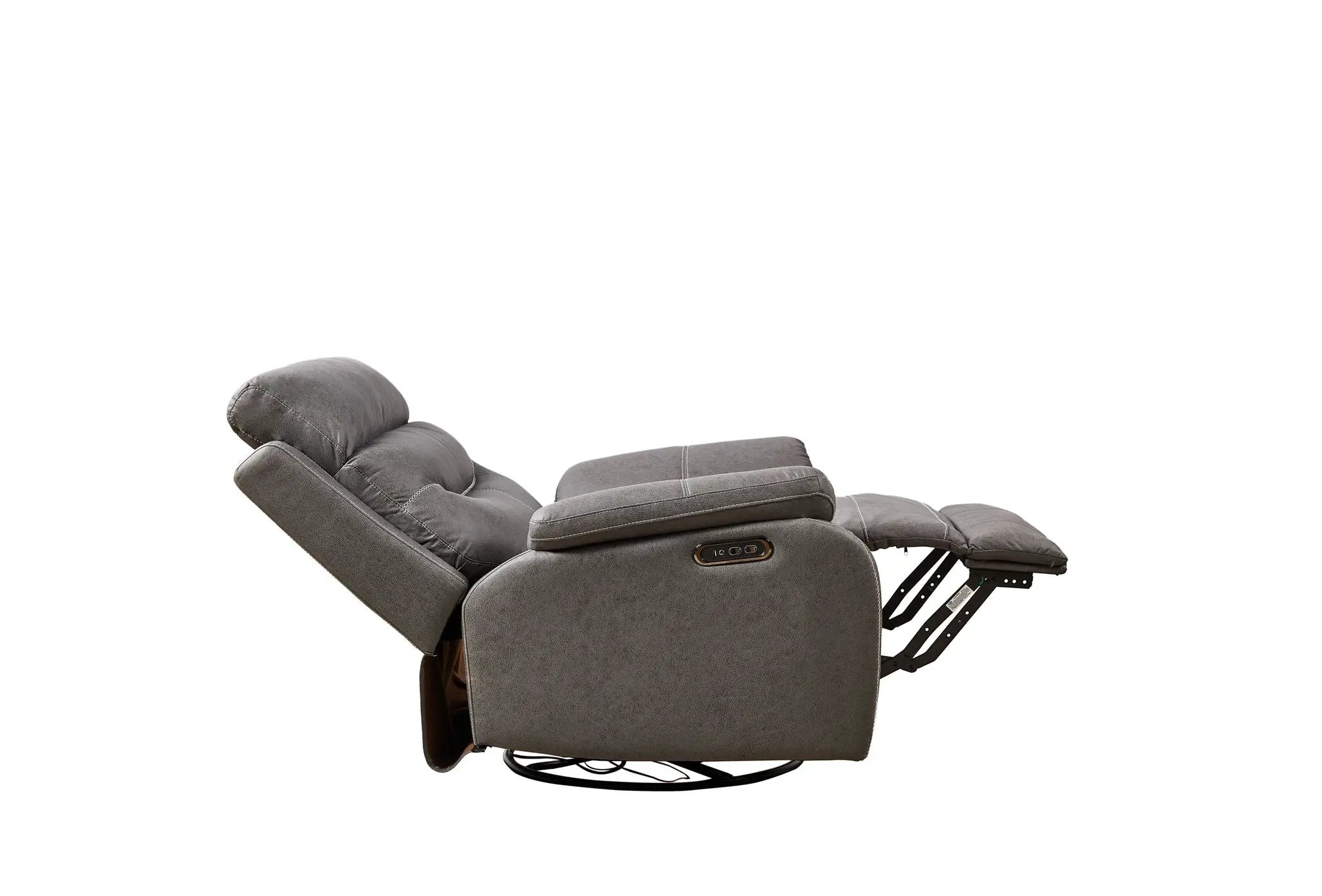 Liyasi - Dual Okin Motor Rocking And 240° Swivel Single Sofa Seat Recliner Chair Infinite Position, Head Rest With Power Function by Unique Piece Furniture