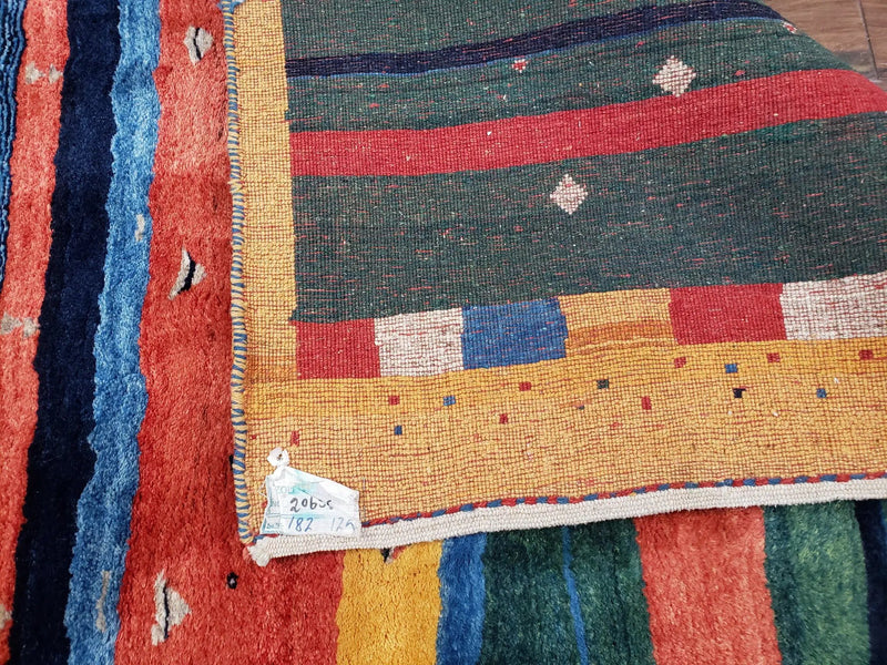 Colorful Persian Gabbeh Rug 4x6, Soft Pile, Colorful Rug, Handmade Hand Knotted Wool Carpet, Home Office Rug, Area Rug for Bedroom 4 x 6 ft by Jewel Rugs