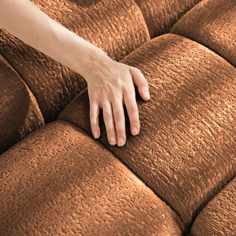 Sofa Set With Ottoman And Pillows, Textured, High Resilience Cushions by HouseOfZazla