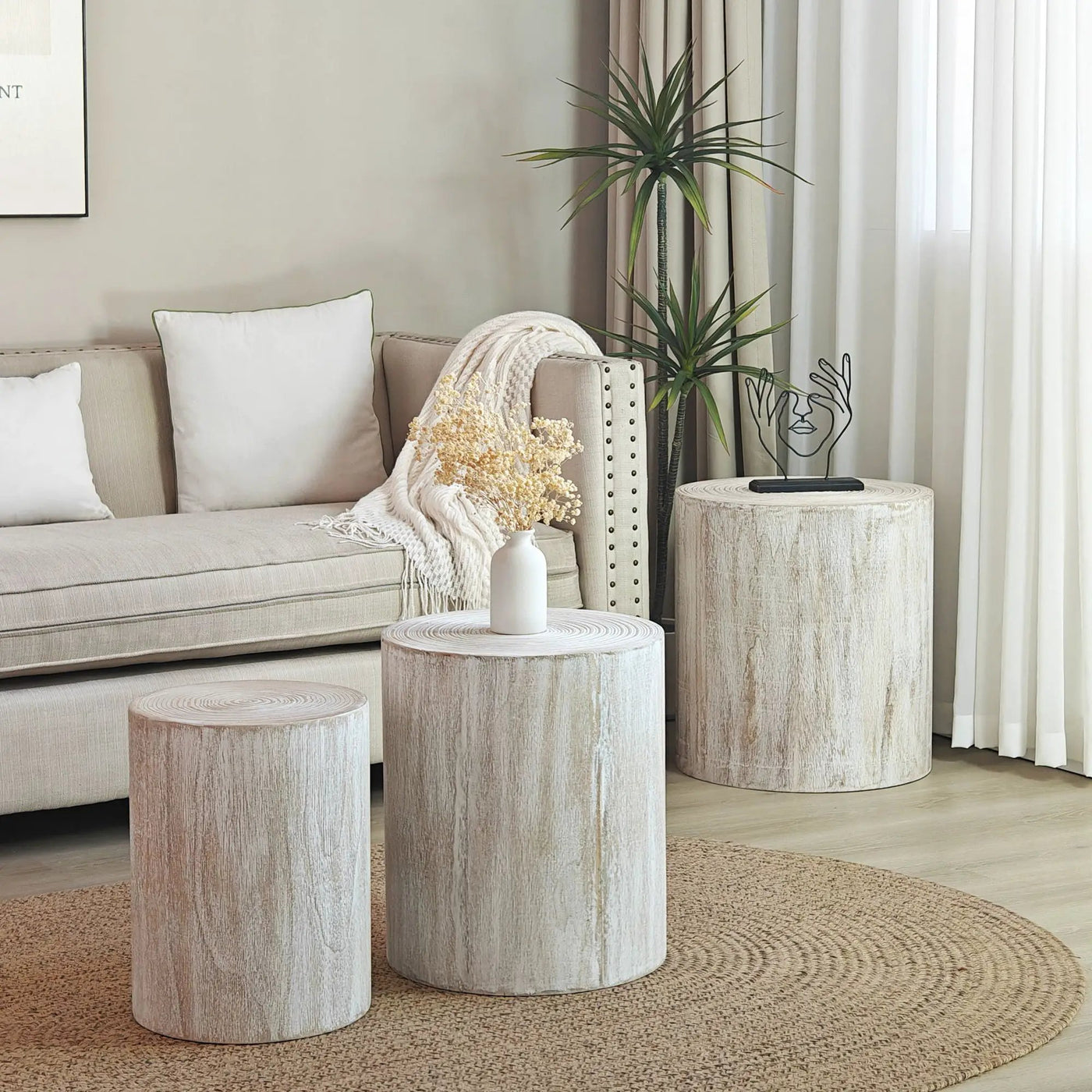 Cylinder Nesting Tables (Set of 3) by Unique Piece Furniture