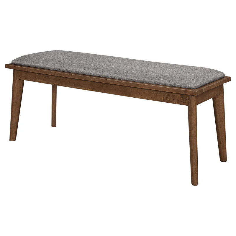 Upholstered Dining Bench - Brown / Gray by HouseOfZazla